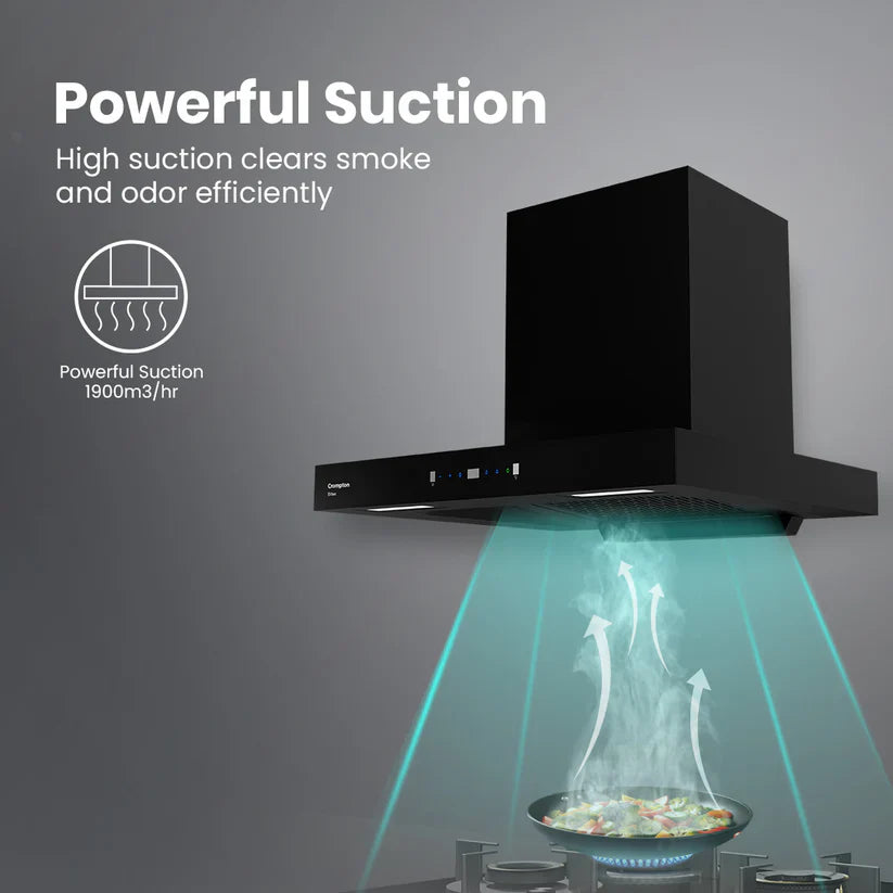 Crompton CHD-ELB90FLE-IND 90cm Filterless Wall Mounted Chimney Eliteo Box Series Mahajan Electronics Online