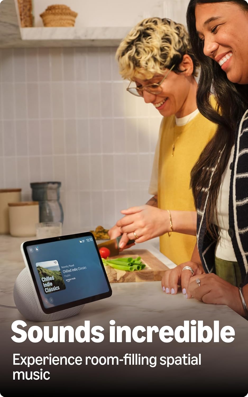 Amazon Echo Show 8 (newest model), vibrant 8.7" HD display with spatial audio & Alexa, new sleek design, smart home controls, 2x bass speaker, 13 MP camera, bluetooth, Graphite Mahajan Electronics Online