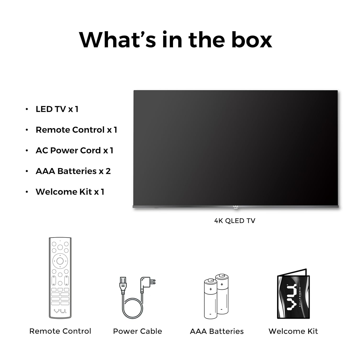 Vu 75GLOQLED25 189cm (75 inches) GloQLED Series 4K QLED Smart Google TV Mahajan Electronics Online