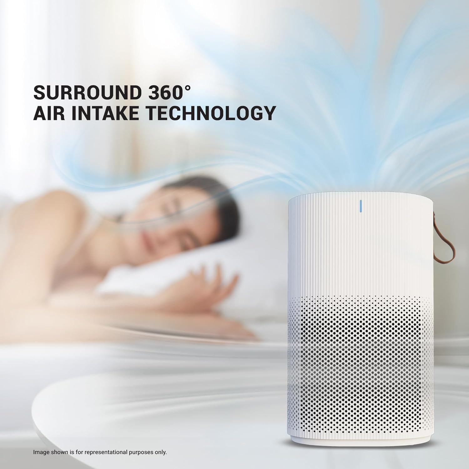 Eureka Forbes Air Purifier 150 for bedroom | Covers upto 200 Sq. Ft. | True HEPA H13 Filter & Surround 360° Air Technology | Removes 99.97% Dust & Particulate Matter | 3-Stage Purification Mahajan Electronics Online Mahajan Electronics Online