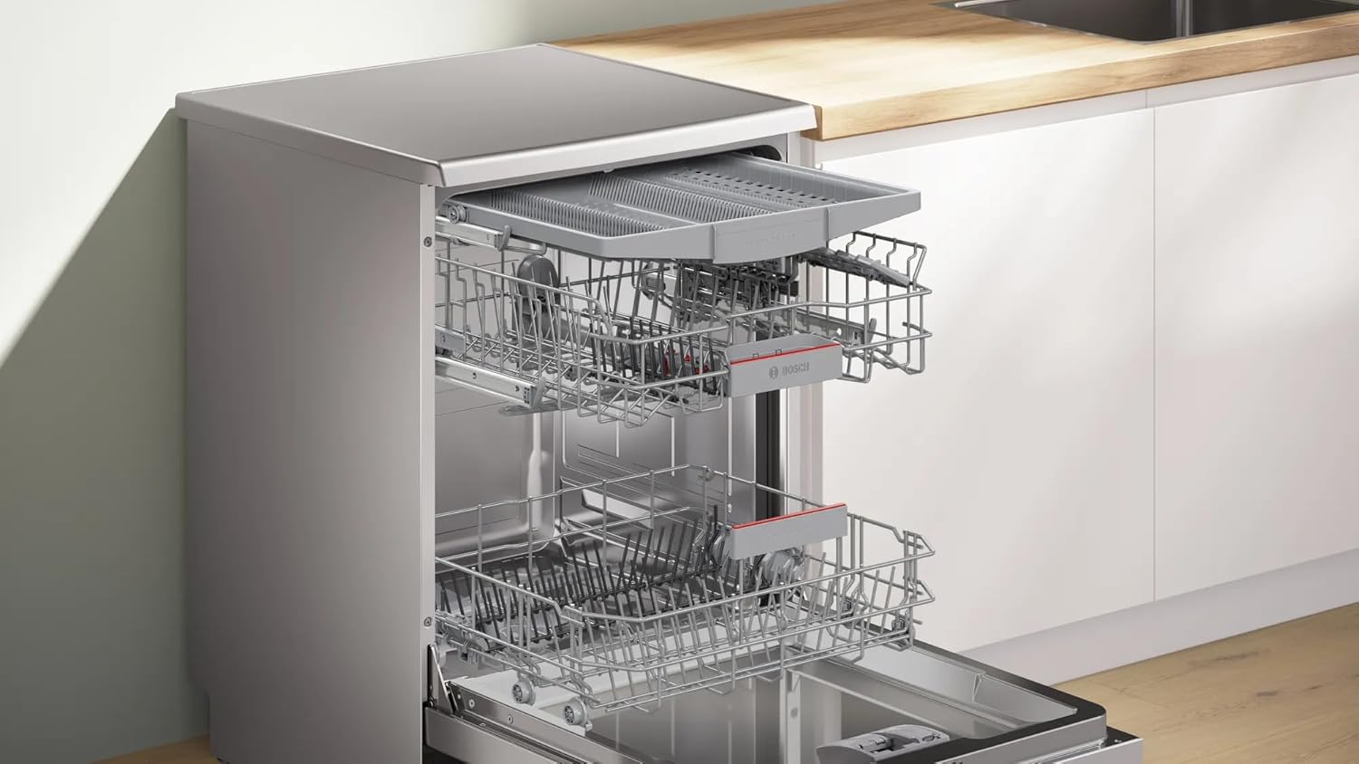 Bosch SMS6HMI00I 15 Place Series-6 Settings free-standing Dishwasher 60 cm Brushed steel anti-fingerprint,with Wi-Fi Dishwasher, ( Silver) Mahajan Electronics Online