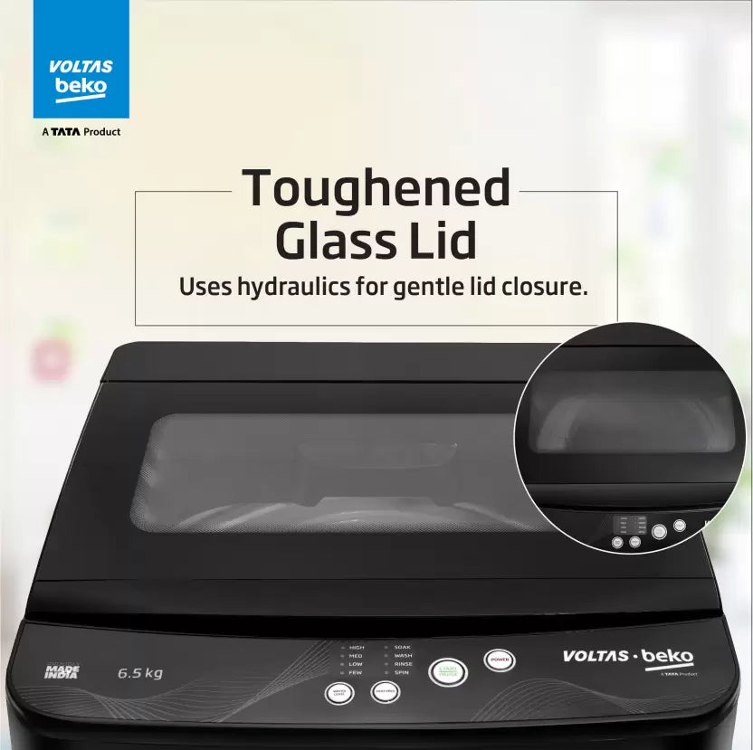 Voltas Beko WTL6504UEA/BPB 6.5 kg Fully Automatic Top Load Washing Machine Black Mahajan Electronics Online