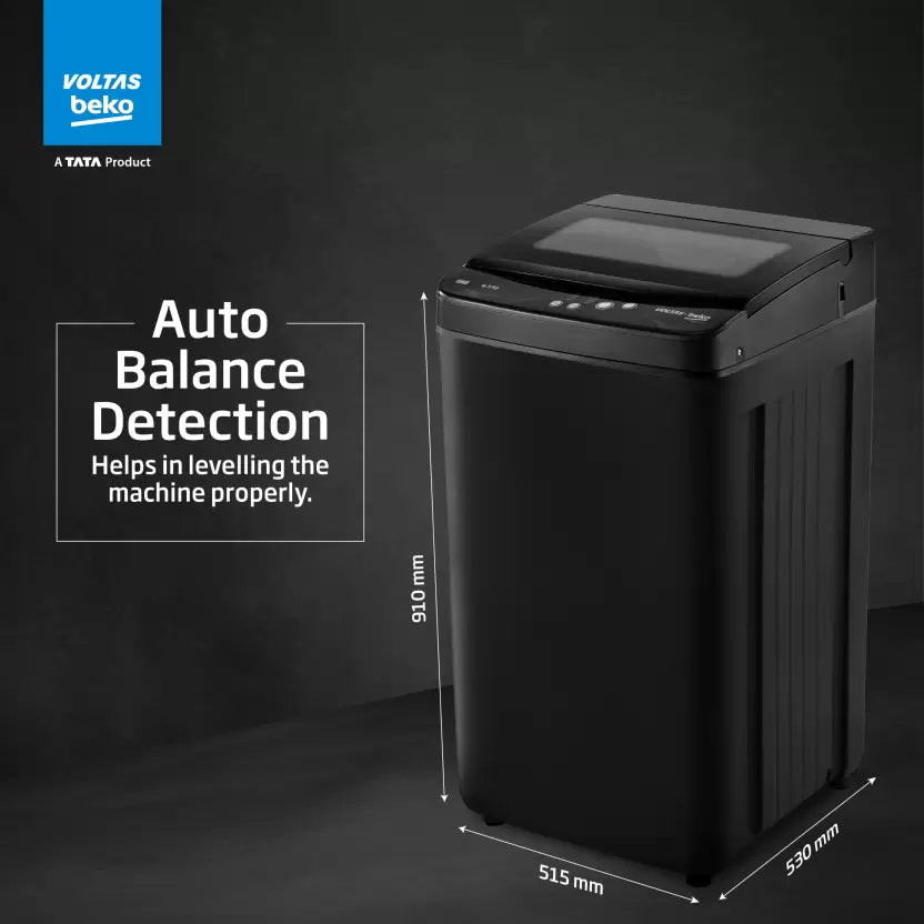 Voltas Beko WTL6504UEA/BPB 6.5 kg Fully Automatic Top Load Washing Machine Black Mahajan Electronics Online