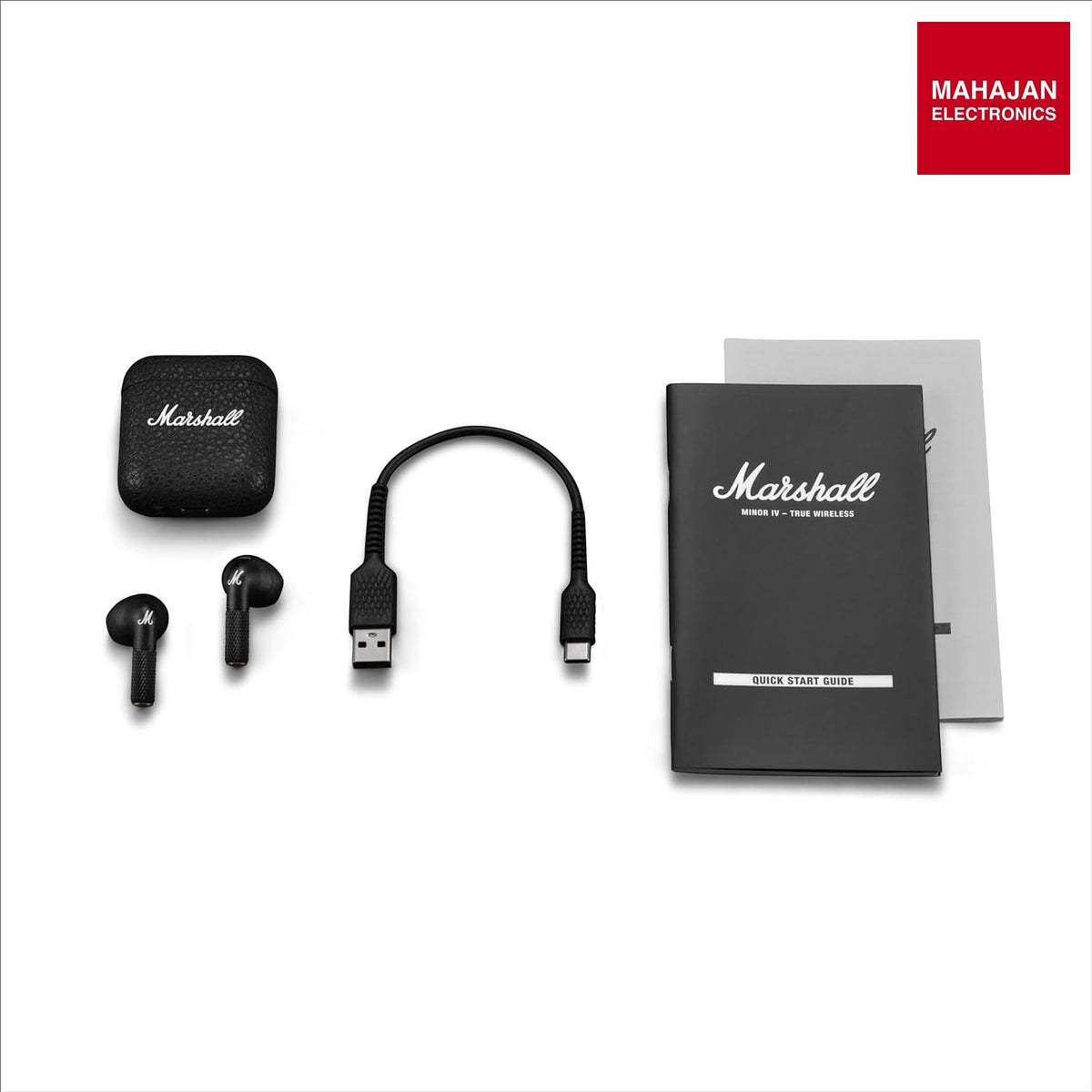 Marshall Minor IV Wireless Earbuds with 30+ Hours of Playtime, Water-Resistant, Wireless Charging- Black – Mahajan Electronics Online.