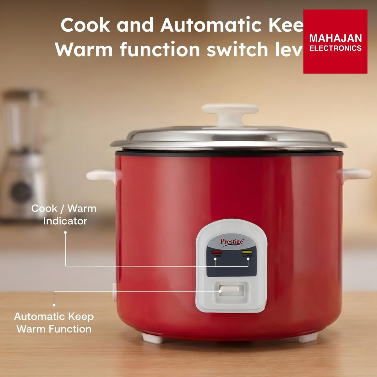Prestige Delight Cute 2.8 SS Rice Cooker โ Mahajan Electronics Online.
