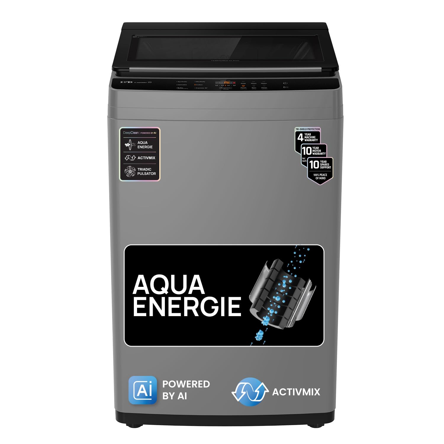 IFB TL650MG1 6.5 Kg 5 Star with Deep Clean® Technology, AI Powered, Fully Automatic Top Load Washing Machine (TL650MG1, ActivMix, Aqua Energie, Med Grey) IFB