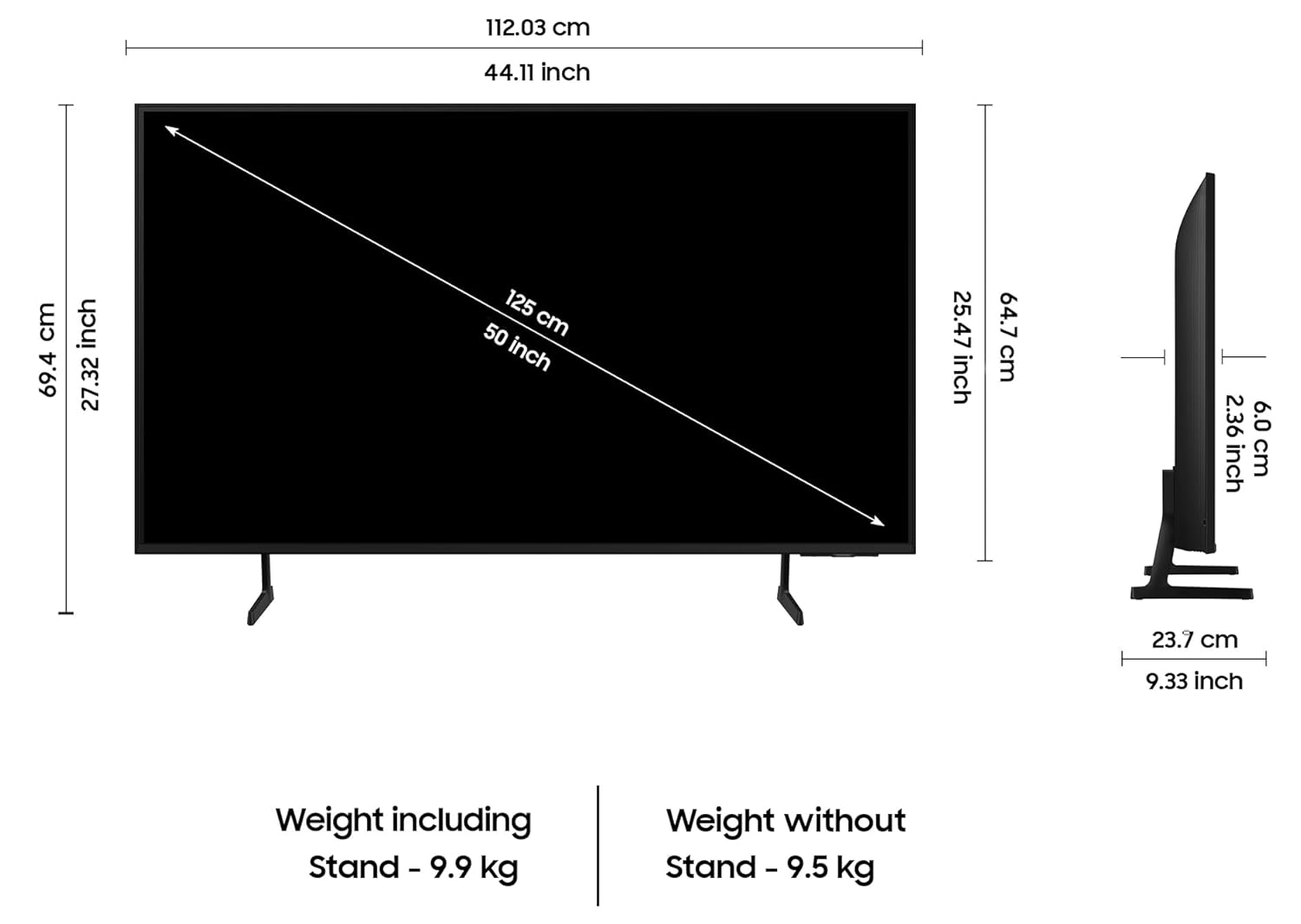 Samsung UA50DU7700KLXL  125 cm (50 inches) 4K Ultra HD Smart LED TV (Black) Mahajan Electronics Online