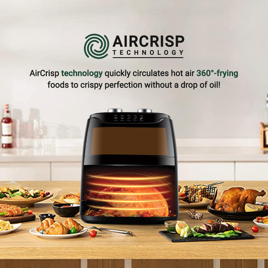INALSA Tasty fry MW Air Fryer for Home|4.2 L Capacity|Visible Window & Internal Light|1400 W with Smart AirCrisp Technology Mahajan Electronics Online