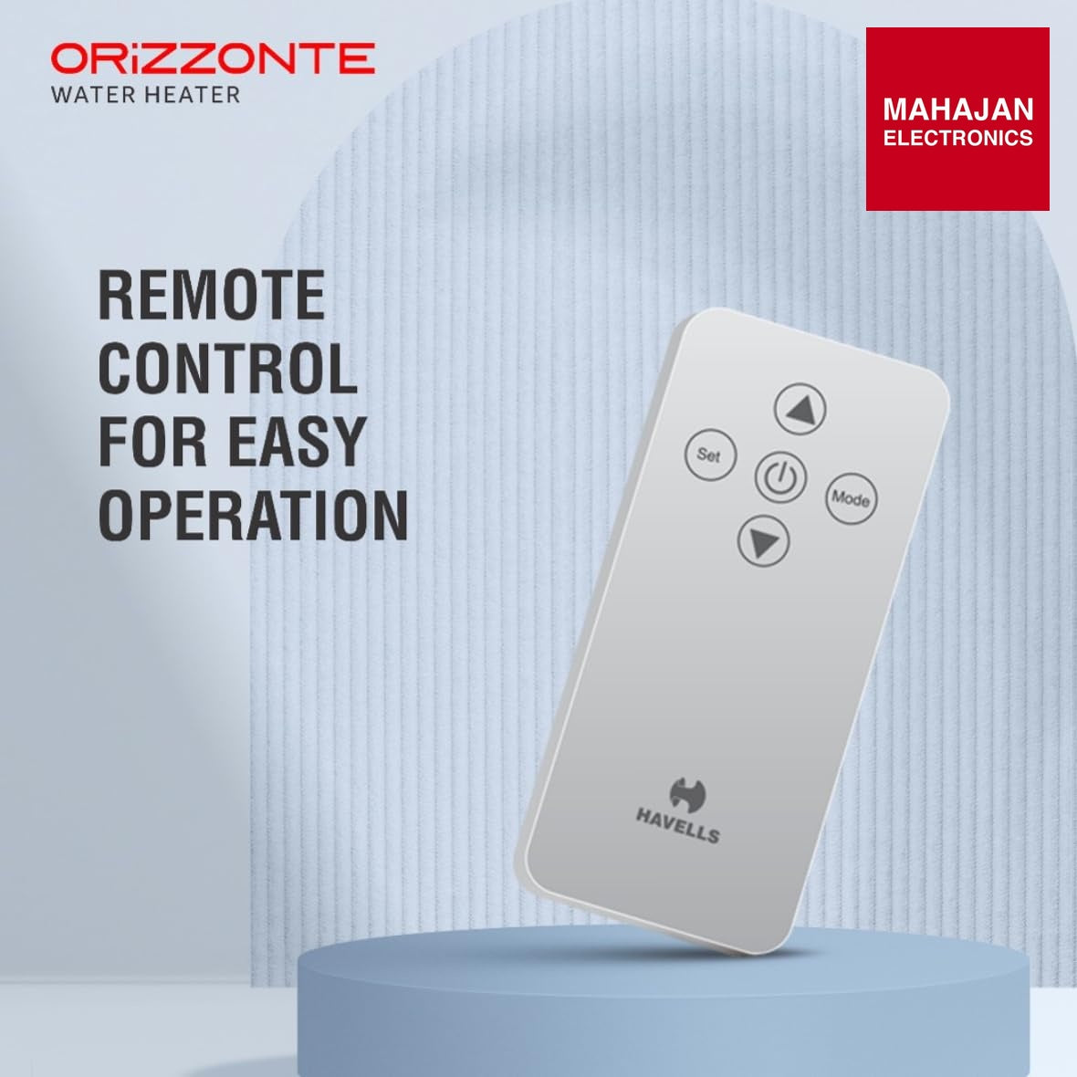 Havells Orizzonte 15 L Storage Water Heater with Glass Coated Tank, Digital Display & Remote Control, White – Mahajan Electronics Online.