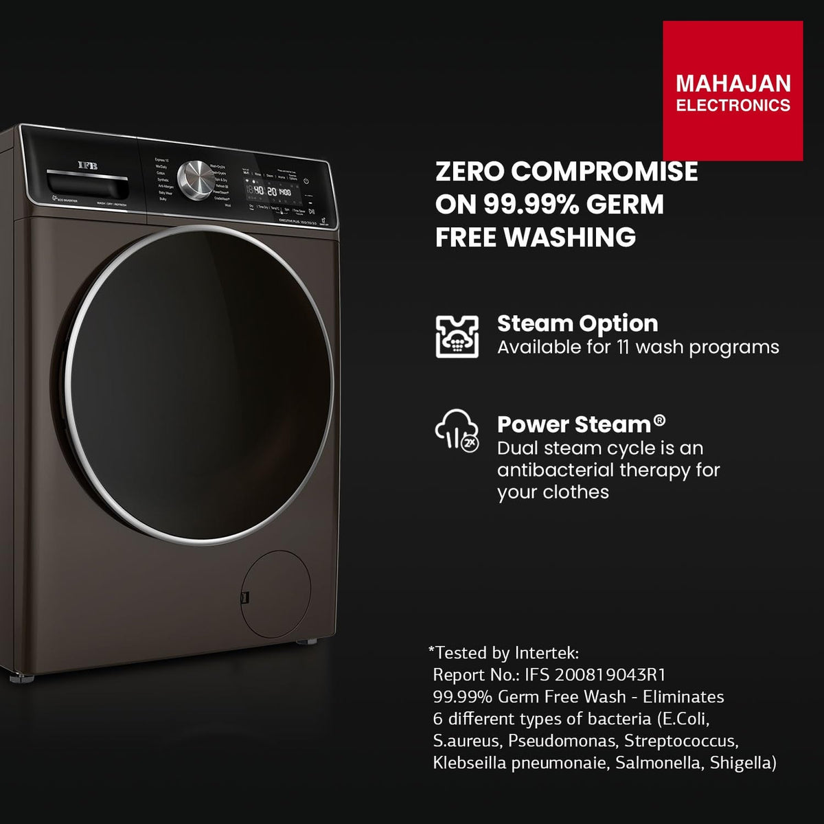 IFB Washer Dryer Executive Plus ZXM 10.0/7.0/3.0kg 5 Star Inverter Fully-Automatic Front Loading Washing Machine โ Mahajan Electronics Online.