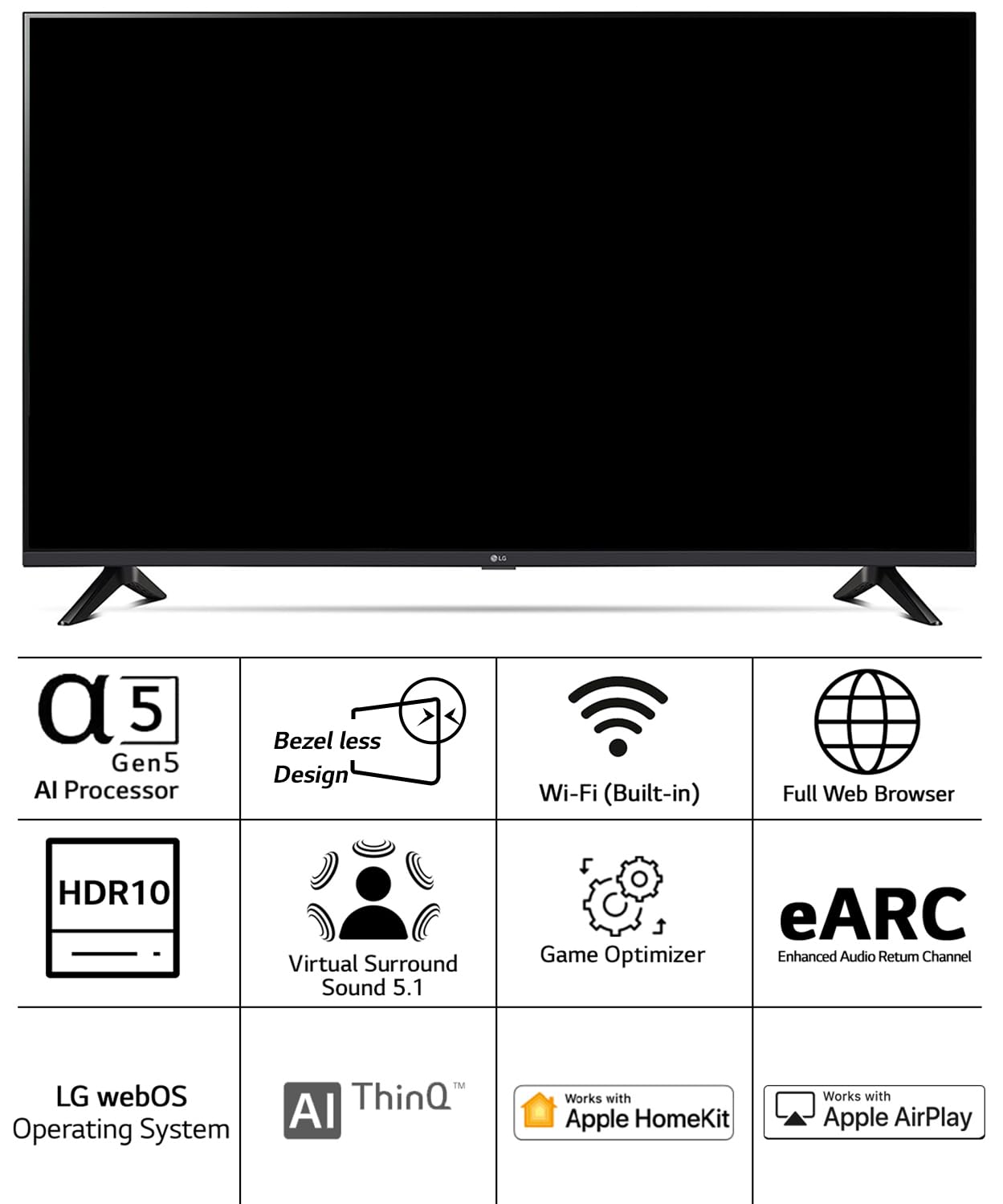 LG 32LQ643BPTA 80 cm (32 inches) HD Ready Smart LED TV (Black)