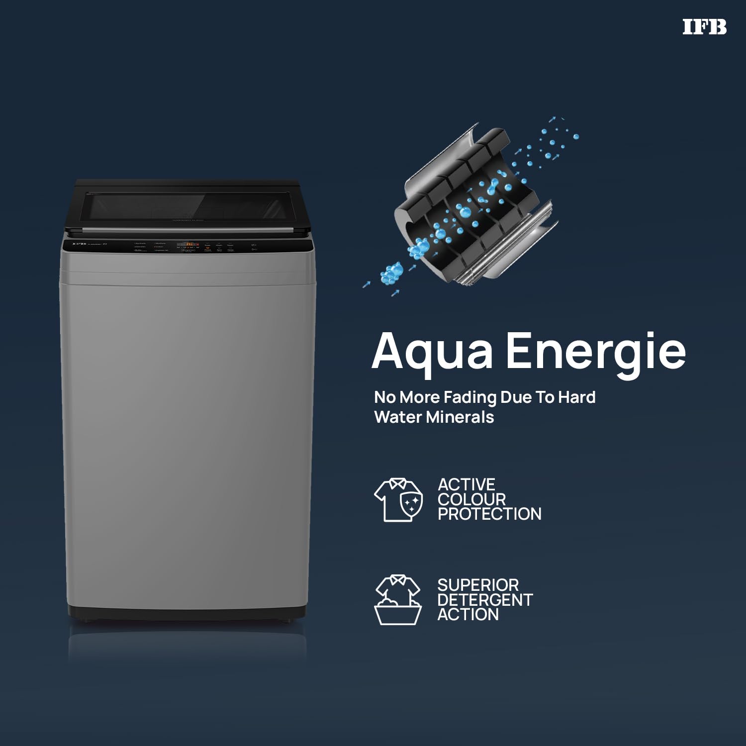 IFB TL650MG1 6.5 Kg 5 Star with Deep Clean® Technology, AI Powered, Fully Automatic Top Load Washing Machine (TL650MG1, ActivMix, Aqua Energie, Med Grey) IFB