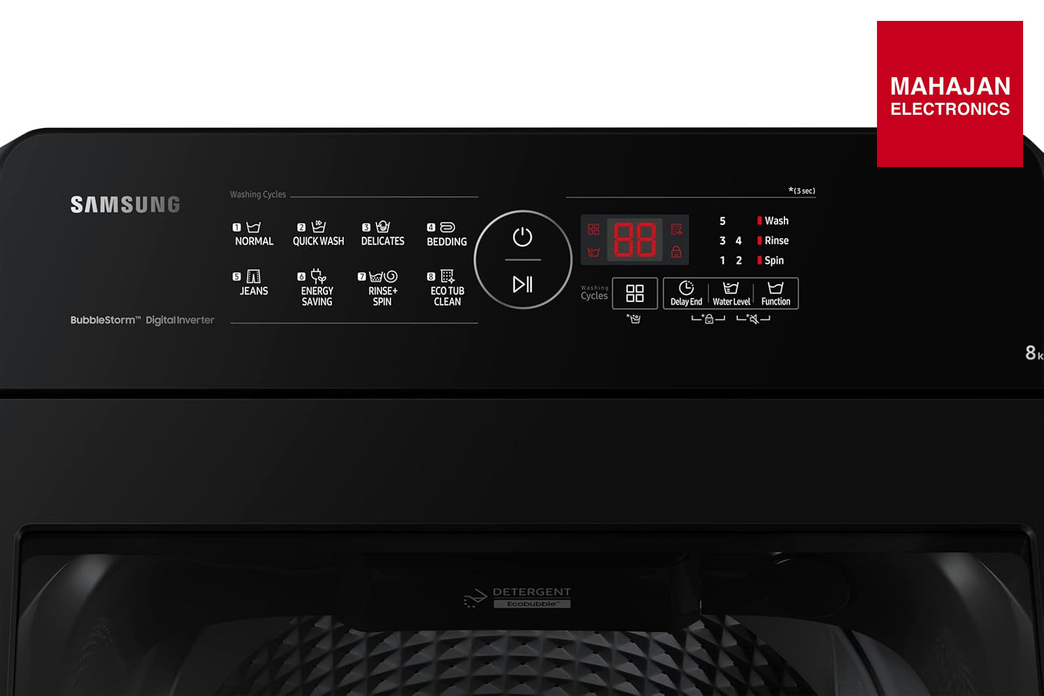 Samsung WA80BG4441BDTL 8.0 5 star Fully Automatic Top Load Washing Machine Appliance (Versailles Gray) Mahajan Electronics Online