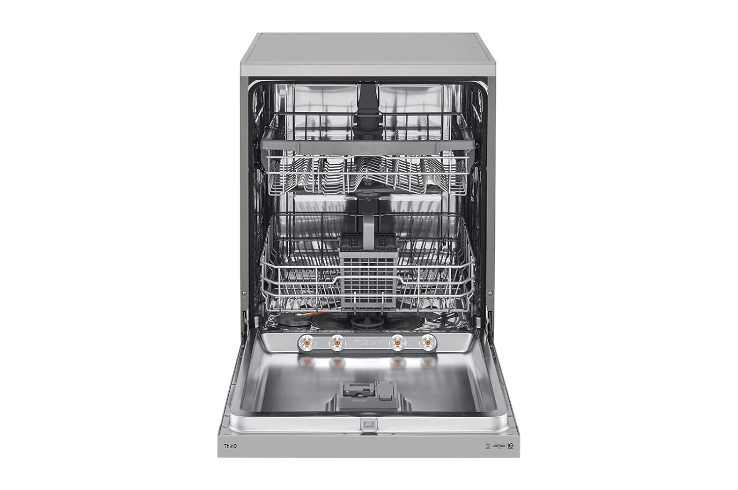 LG DFB532FP 14 Place Setting Freestanding Dishwasher with TrueSteam™, QuadWash™, Inverter Direct Drive & LG ThinQ (Silver, Made for Indian Utensils)