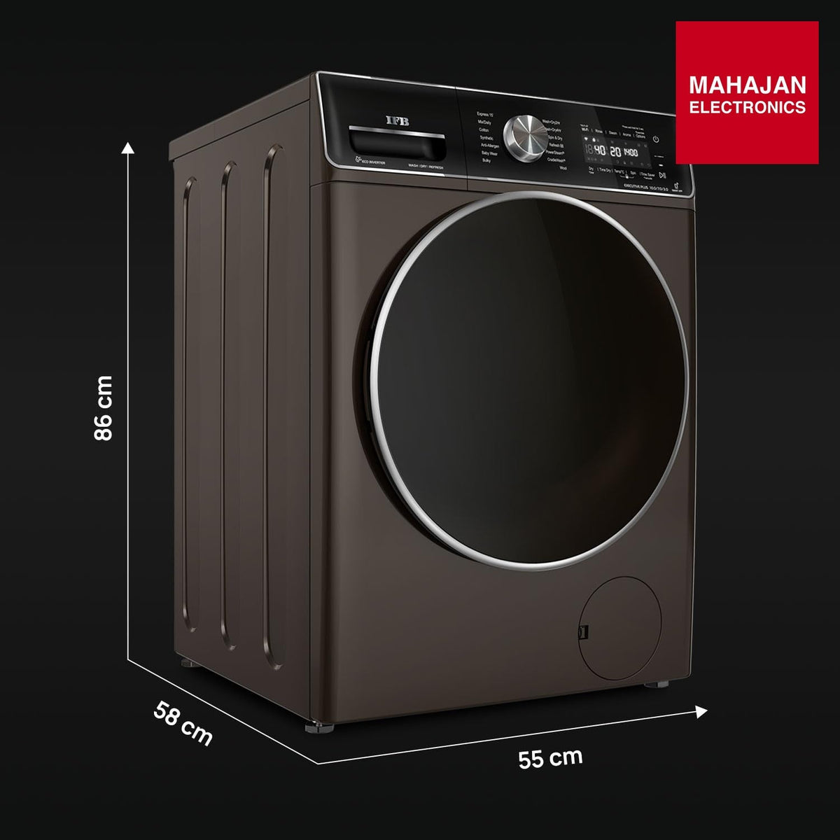 IFB Washer Dryer Executive Plus ZXM 10.0/7.0/3.0kg 5 Star Inverter Fully-Automatic Front Loading Washing Machine โ Mahajan Electronics Online.
