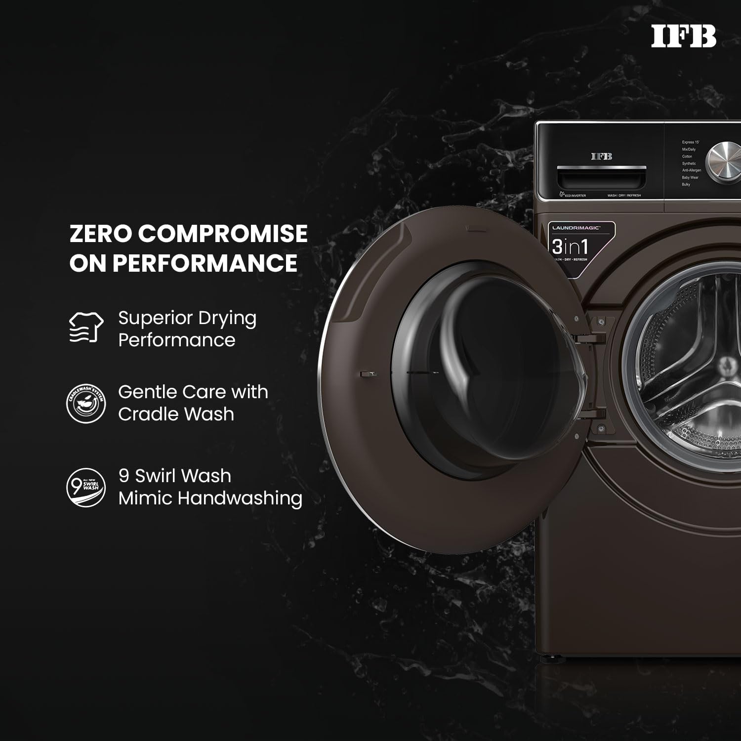 IFB Washer Dryer Executive Plus ZXM 10.0/7.0/3.0kg 5 Star Inverter Fully-Automatic Front Loading Washing Machine Mahajan Electronics online