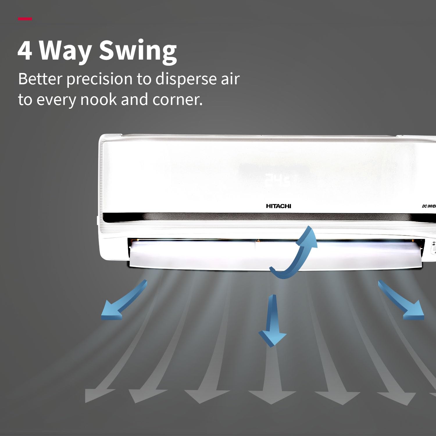 Hitachi RAS.V522PCBISH1 2 Ton Class 5 Star, 4-Way Swing, ice Clean Mahajan Electronics online