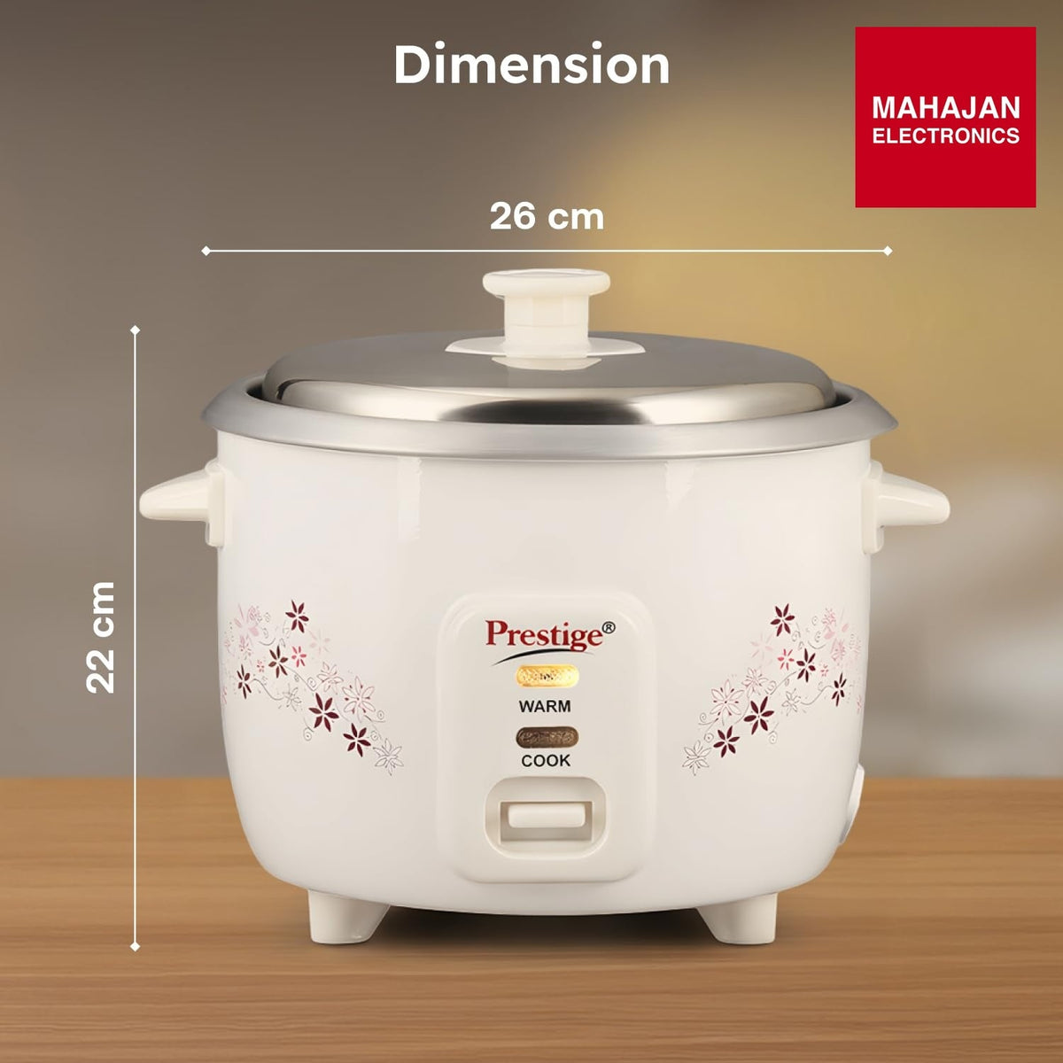 Prestige Delight PRWO 1.0 L Electric Rice Cooker โ Mahajan Electronics Online.