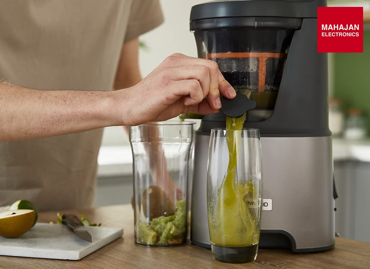 Kenwood JMP85.000SI Cold Press Slow Juicer for Fruits, Vegetables & Nut Milk, Silver – Mahajan Electronics Online.