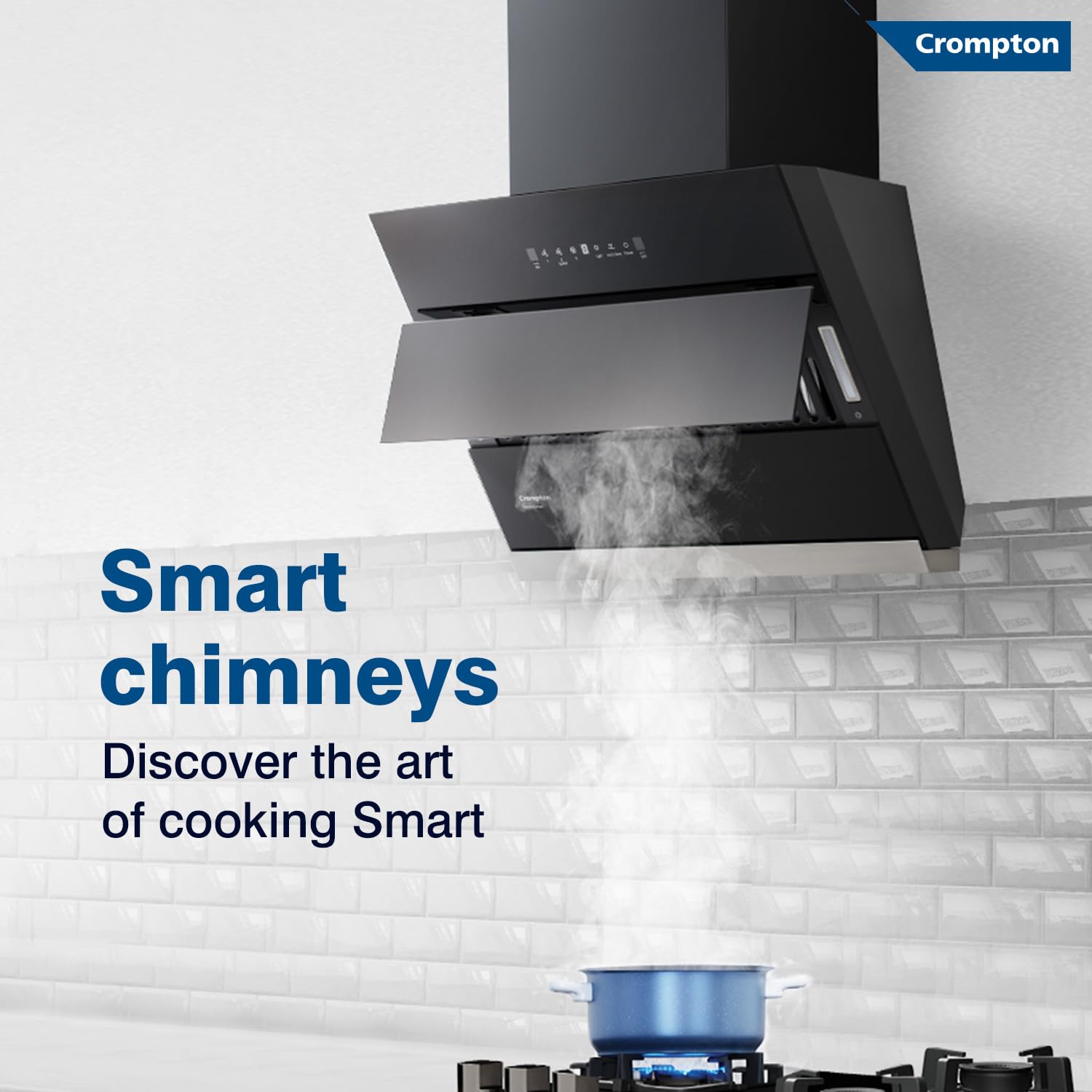 Crompton CMH - CHD-SSI60FLE-MBL SensoSmart Inclined 60cm Filter less Auto Clean Mahajan Electronics Online