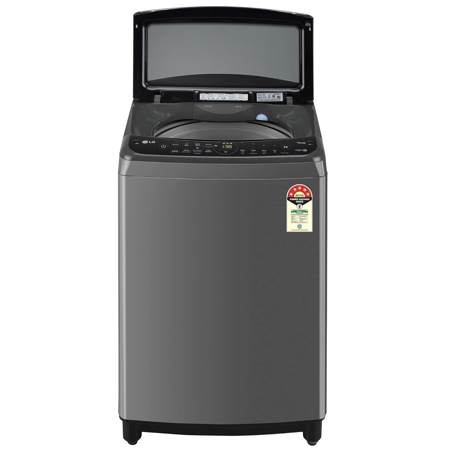 LG THD11NWM 11 Kg 5 Star Inverter Wi-Fi Fully-Automatic Top Load Washing Machine ( Middle Black, AIDD Technology) LG
