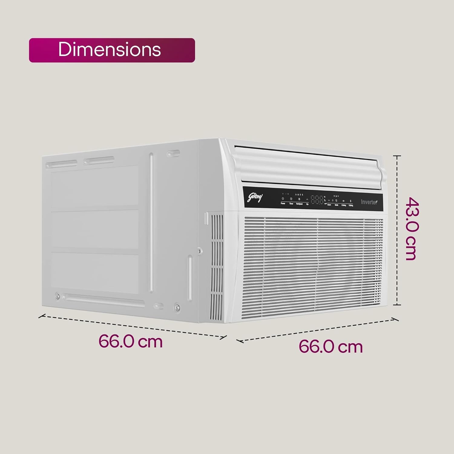 Godrej WIC 18XTC5 WYA 1.5 Ton 5 Star Inverter Window AC | 5-in-1 Convertible Cooling | Copper Condenser | Pure Air Filter | 2025 Model | White | Made in India Mahajan electronics online