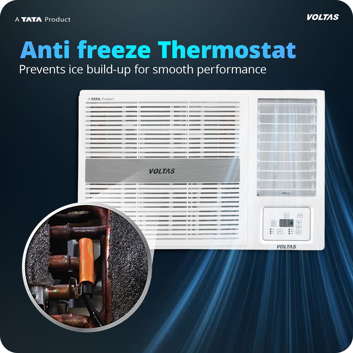 Voltas 182FS PEARL 1.5 ton 2 Star Fixed Speed Window AC (Copper, Anti Dust Filter, 2-Way Air Swing, Memory Restart, Sleep Mode (, White) Voltas