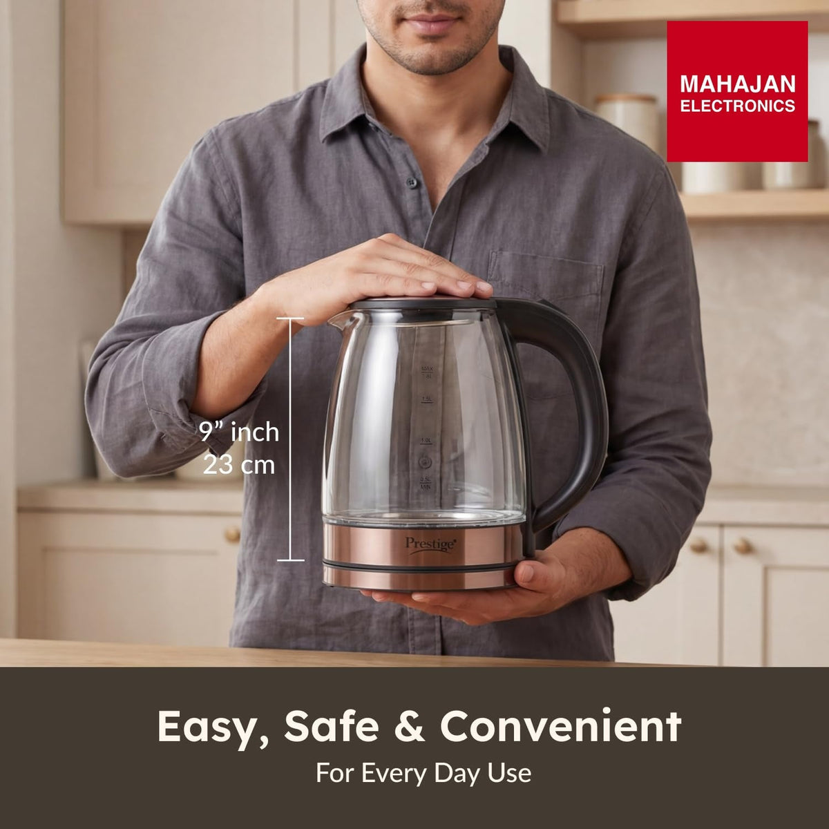 Prestige PKGB 1.8 L Electric Glass Kettle – Mahajan Electronics Online.