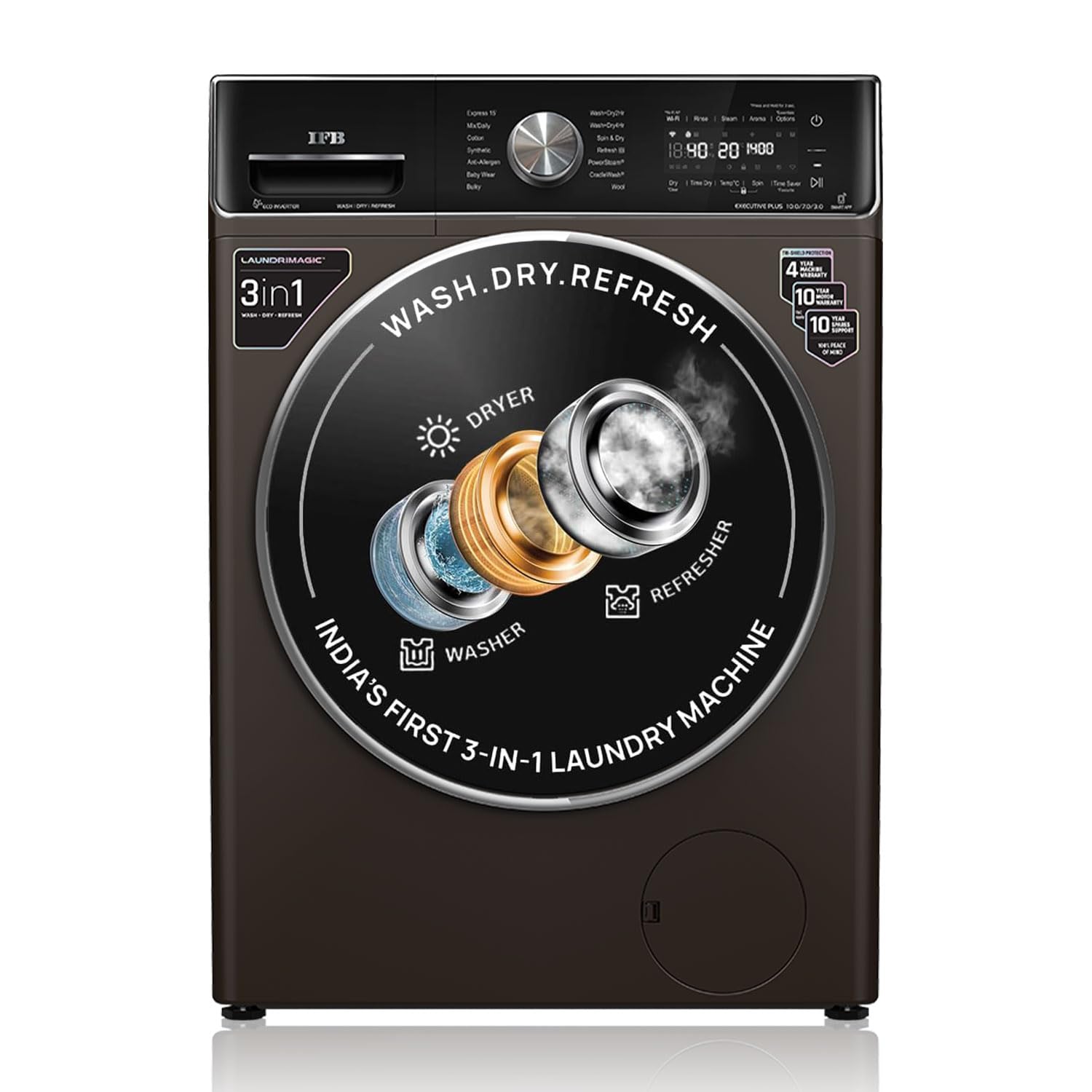 IFB Washer Dryer Executive Plus ZXM 10.0/7.0/3.0kg 5 Star Inverter Fully-Automatic Front Loading Washing Machine Mahajan Electronics online