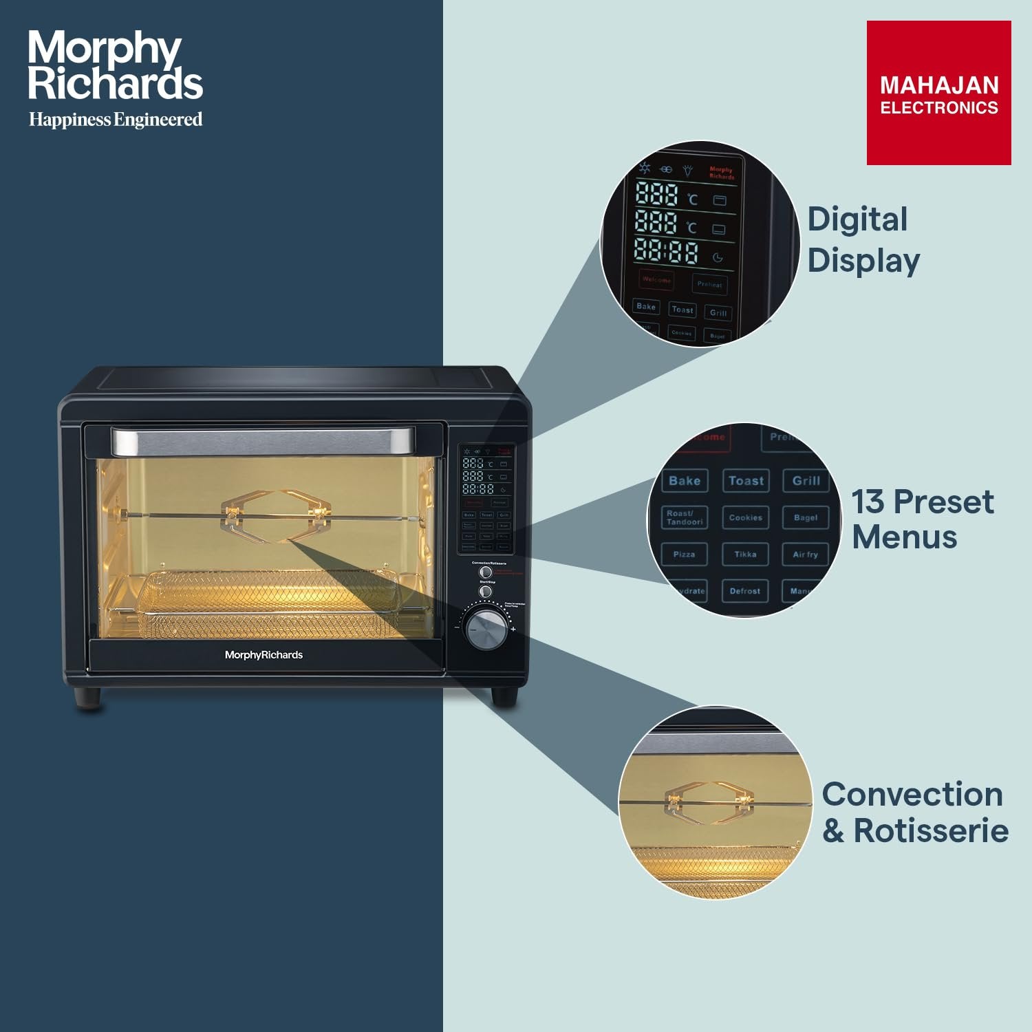 Morphy Richards Digital Otg Oven For Kitchen|29 Litre Oven Toaster Griller Mahajan Electronics Online