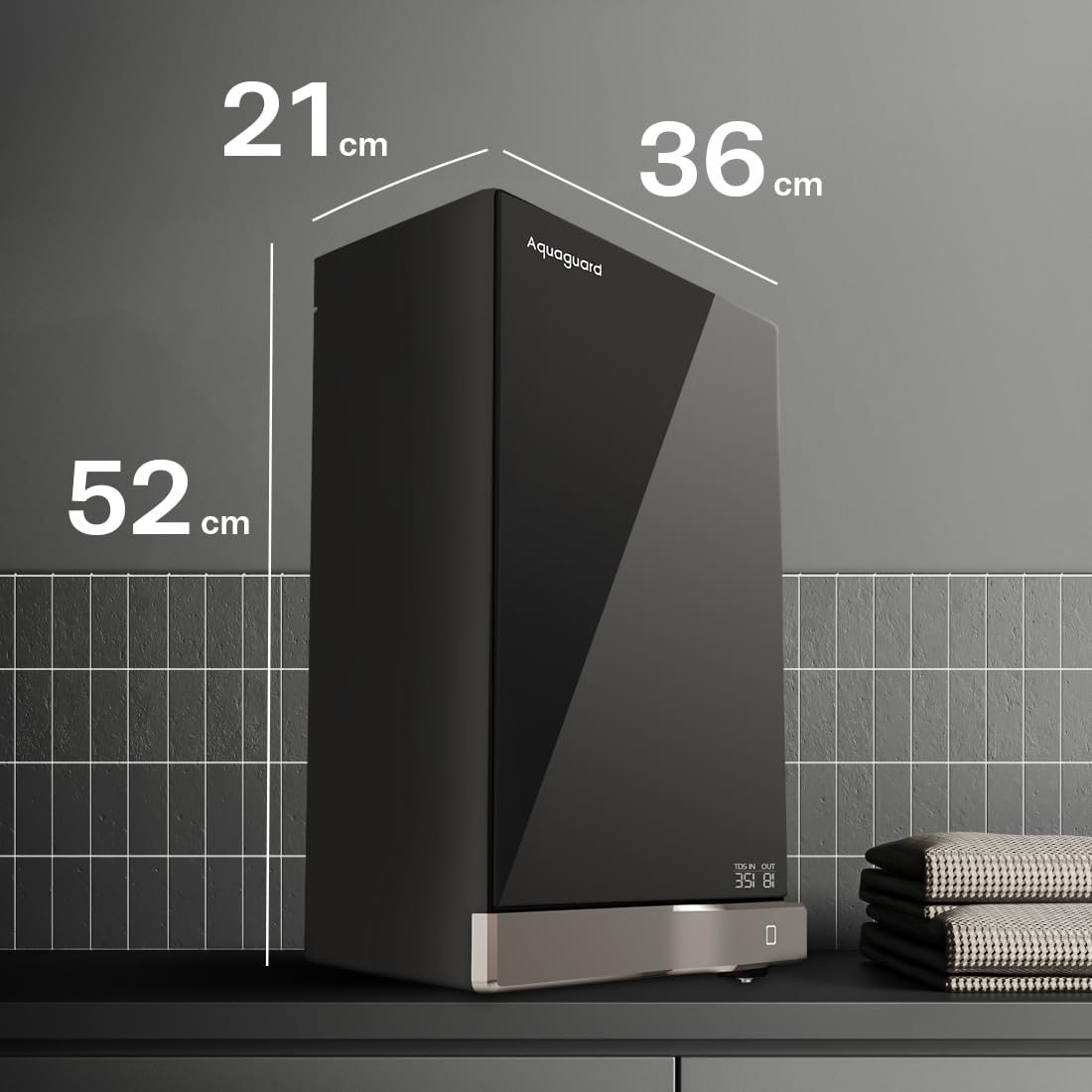 Aquaguard Slim Glass 9-Stage RO+UV Water Purifier | Toughened Glass Exterior (1st time ever) Mahajan Electronics Online