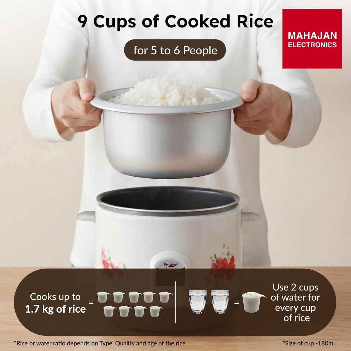 Prestige PRWO 2.8-2 Electric Rice Cooker – Mahajan Electronics Online.