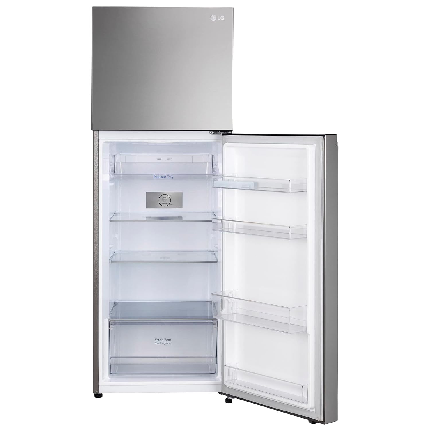 LG GLT3426SNPZ 343L 2 Star Frost Free Double Door Refrigerator (Smart Inverter Compressor, Convertible Freezer, Multi Air Flow, Shiny Steel) Mahajan Electronics Online