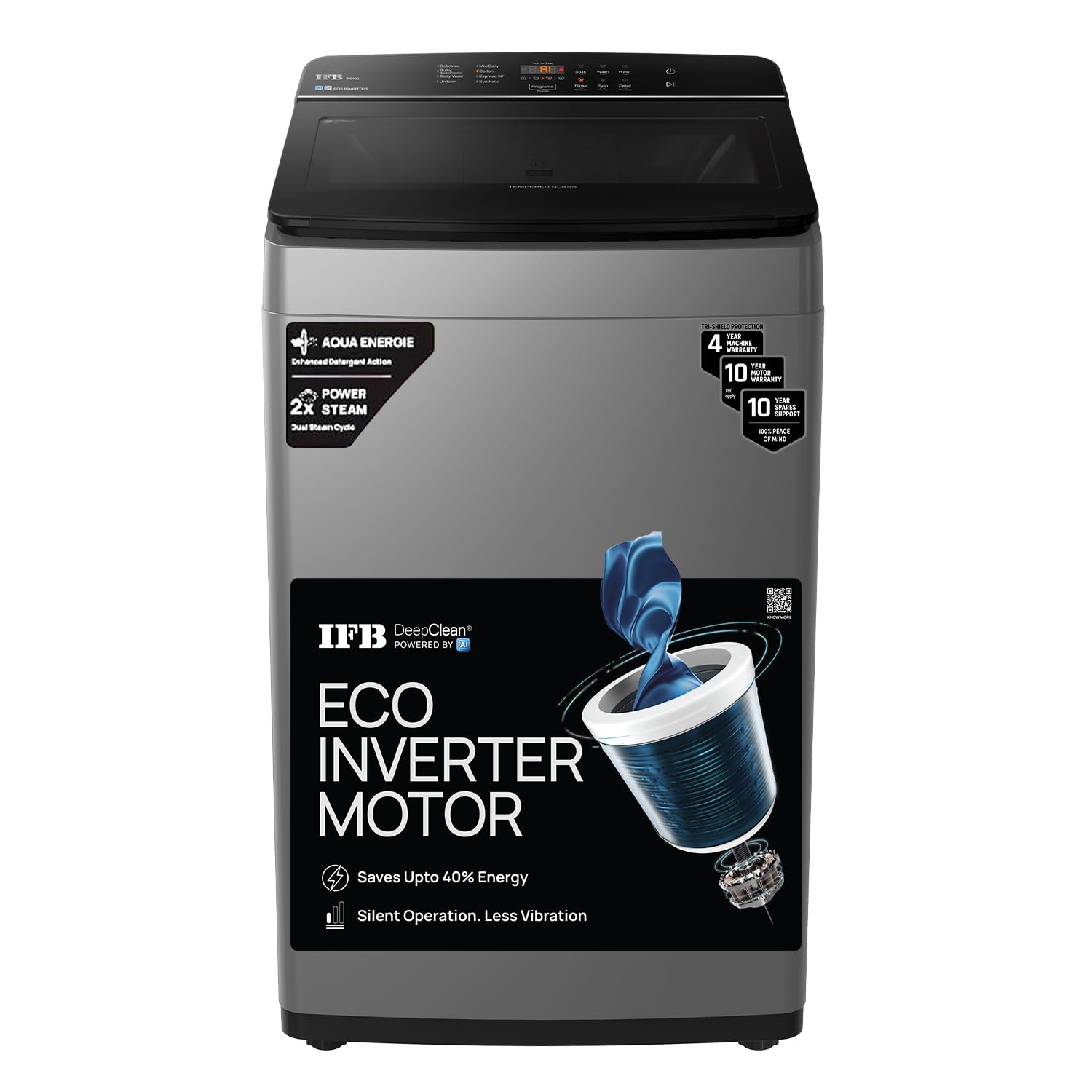 IFB TL701AG1ID 7 Kg 5 Star AI Powered DeepClean® Technology Fully Automatic Top Load Washing Machine with Eco-inverter(Activmix, AquaEnergie, Inbuilt Wheels, 4 Year Machine Warranty,Anthracite Grey) MAHAJAN ELECTRONICS ONLINE