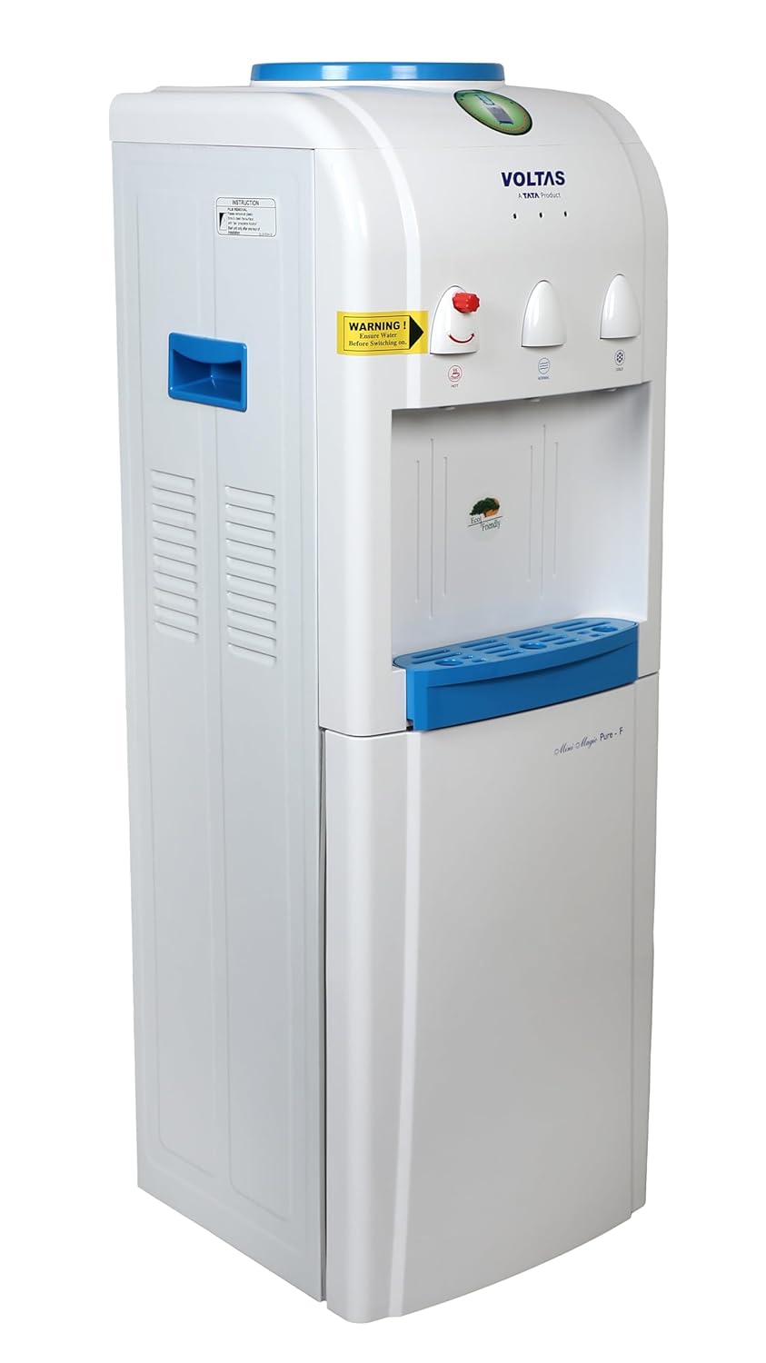 Voltas Mini Magic Pure-F Floor Mounted Water Dispenser | 500W | Hot, Normal, Cold Water | 20L Storage Cabinet | No Cooling Cabinet