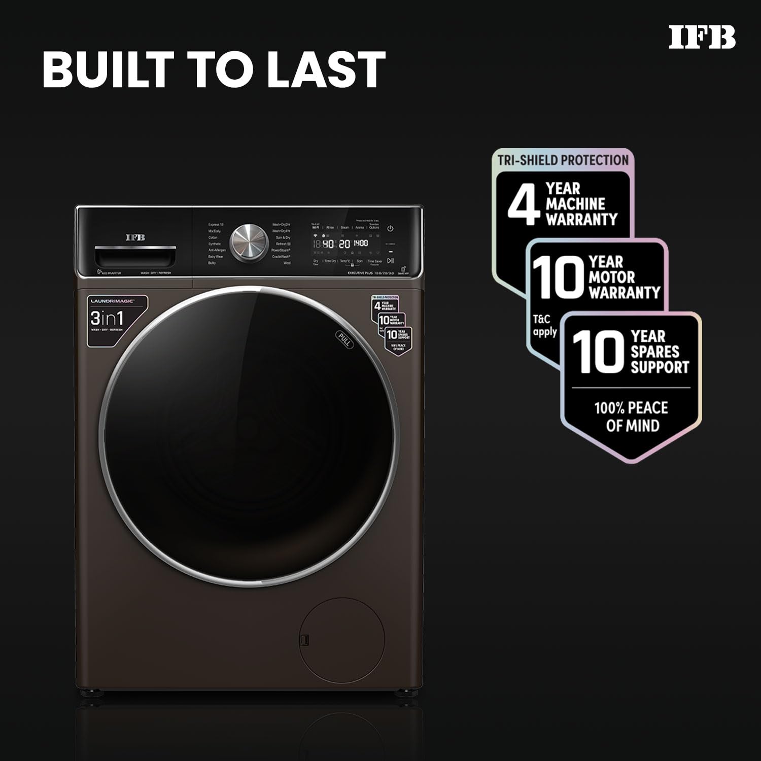 IFB Washer Dryer Executive Plus ZXM 10.0/7.0/3.0kg 5 Star Inverter Fully-Automatic Front Loading Washing Machine Mahajan Electronics online