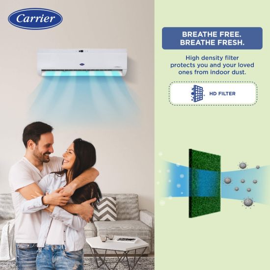 Carrier Durawhite Exi, CAI24DH3R32F0 2 ton 3 star inverter split ac (Copper, Convertible 6-in-1 Cooling, PM2.5 Filter, 2024 Model, White) Mahajan Electronics online
