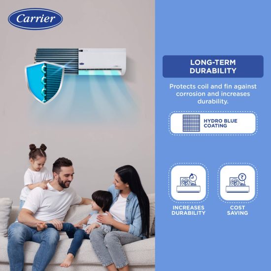 Carrier Durawhite Exi, CAI24DH3R32F0 2 ton 3 star inverter split ac (Copper, Convertible 6-in-1 Cooling, PM2.5 Filter, 2024 Model, White) Mahajan Electronics online