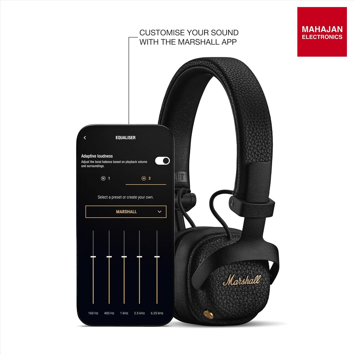 Marshall Milton A.N.C. Wireless On-Ear Headphones with Adaptive Active Noise Cancelling – Mahajan Electronics Online.