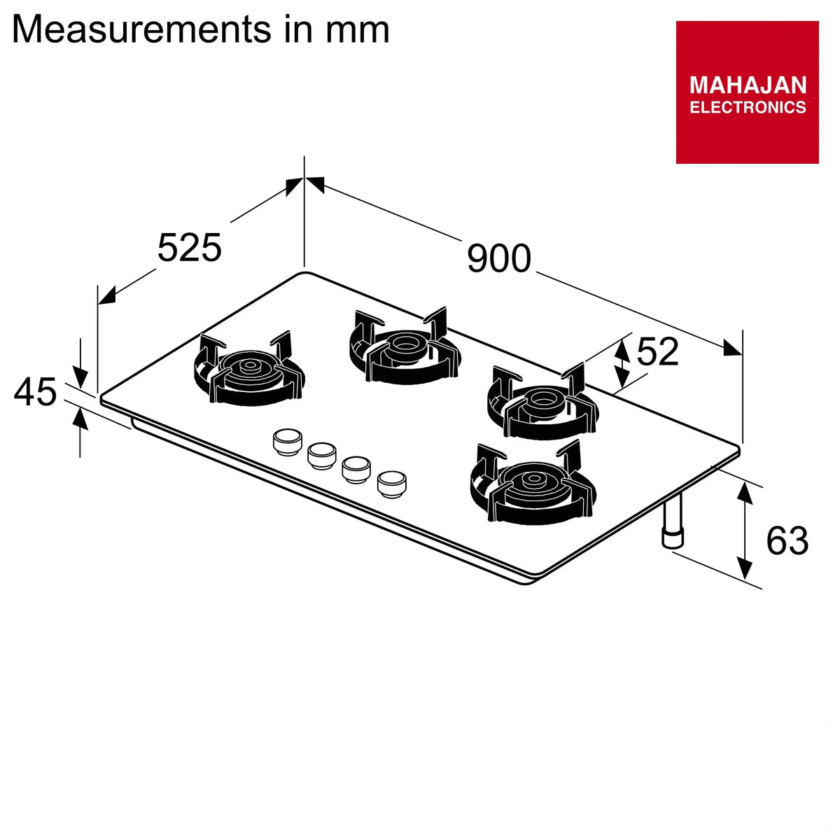 Bosch PNH9O6G20I Series 6 Gas hob 90 cm Tempered glass, Black – Mahajan Electronics Online.