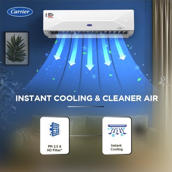 Carrier 24k XCEL LUMO Gxi 3 Star CAI24CL3R36F1 Split Inverter AC 2 Ton 3 Star Inverter Split AC | 6-in-1 – Mahajan Electronics Online.