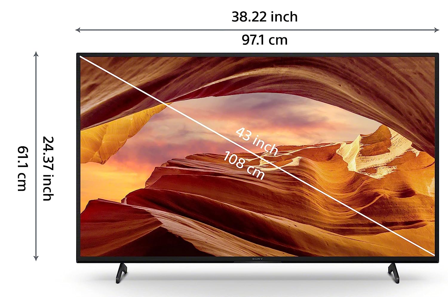 Sony Bravia 108 cm (43 inches) 4K Ultra HD Smart LED Google TV KD-43X75L (Black) - Mahajan Electronics Online