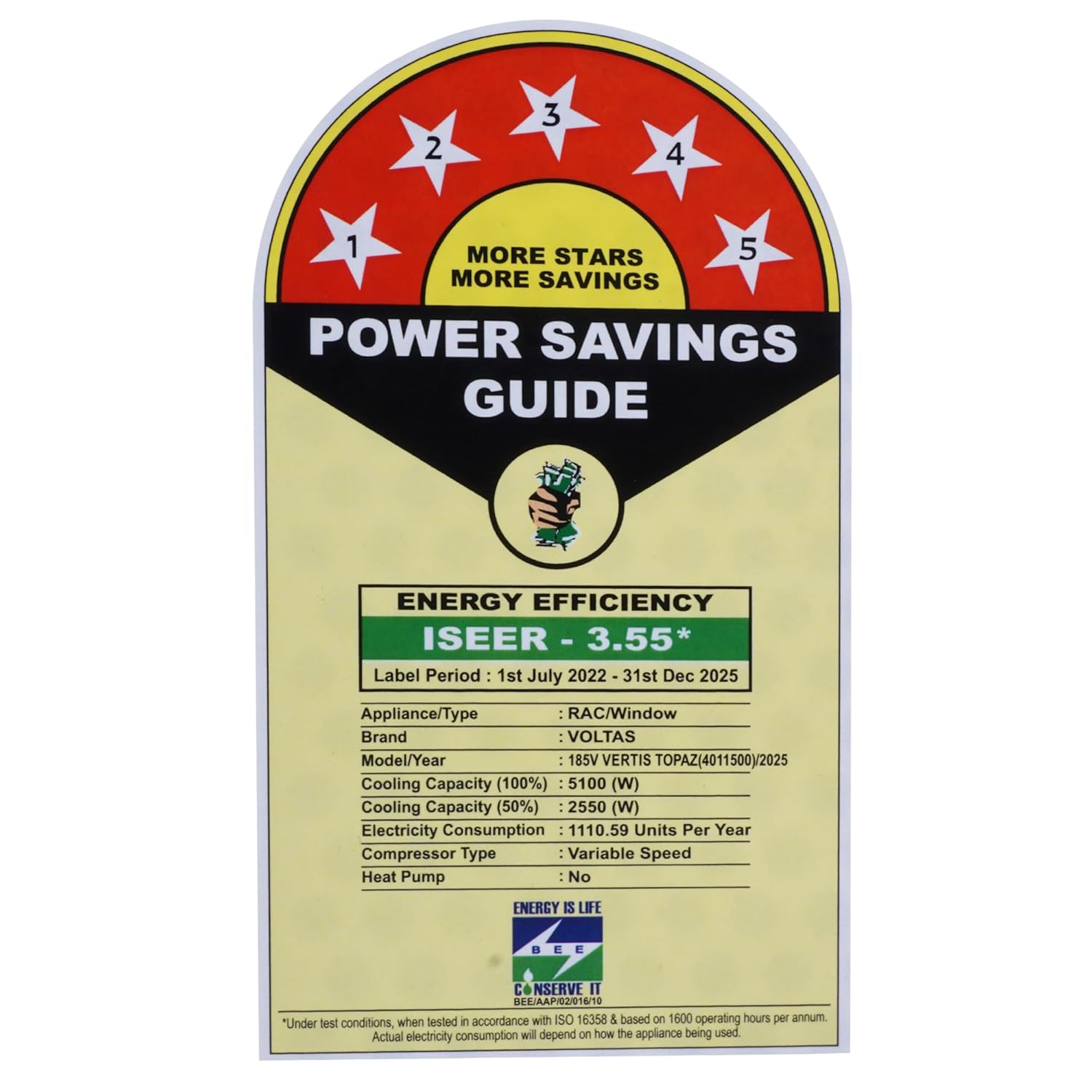 Voltas 185V Vertis Topaz 1.5 Ton 5 Star Inverter Window AC – Copper Condenser, R32 Refrigerant, High Ambient Cooling, Made in India Mahajan Electronics Online