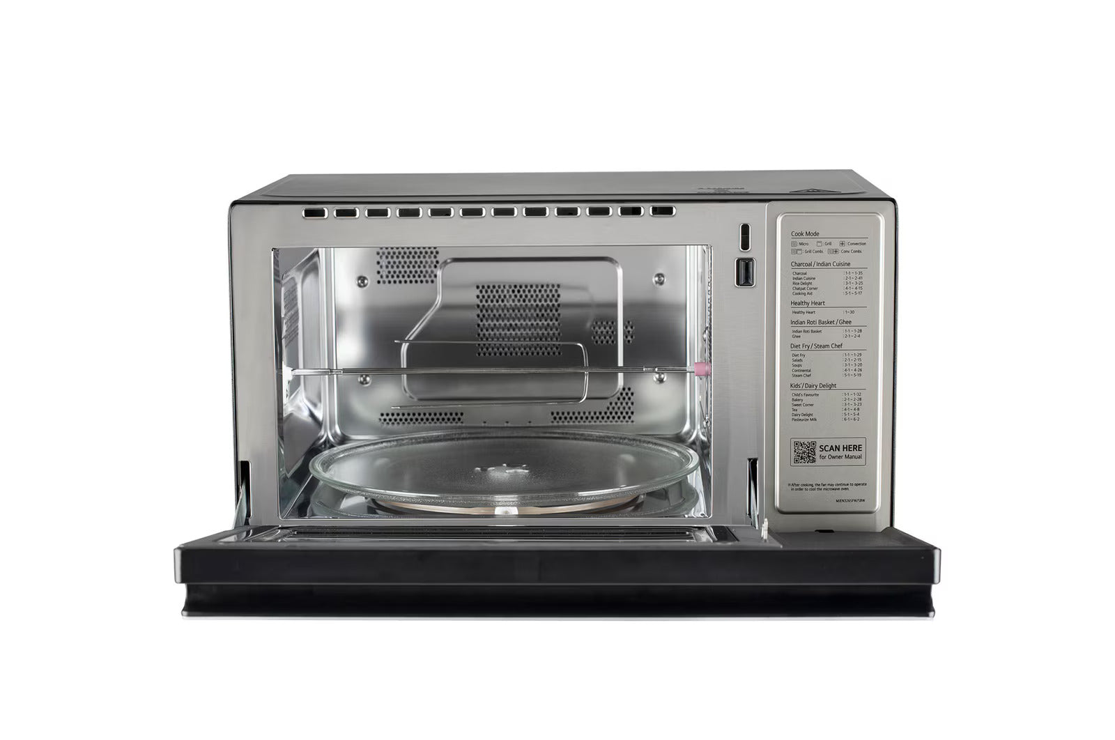 LG MJEN326SBW 32 L Scan-To-Cook Charcoal Convection Microwave Oven with Charcoal Lighting Heater Mahajan Electronics Online
