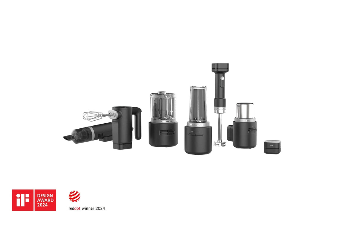 KitchenAid 5KHBRV00ABM Go Cordless Hand Blender, 700ml BPA-Free Blending Jar, Variable Speed Trigger, Stainless Steel Blade, Removable Stainless Steel Blending Arm (Lithium Ion Battery 10.8V | Sold Separately) BRAUN