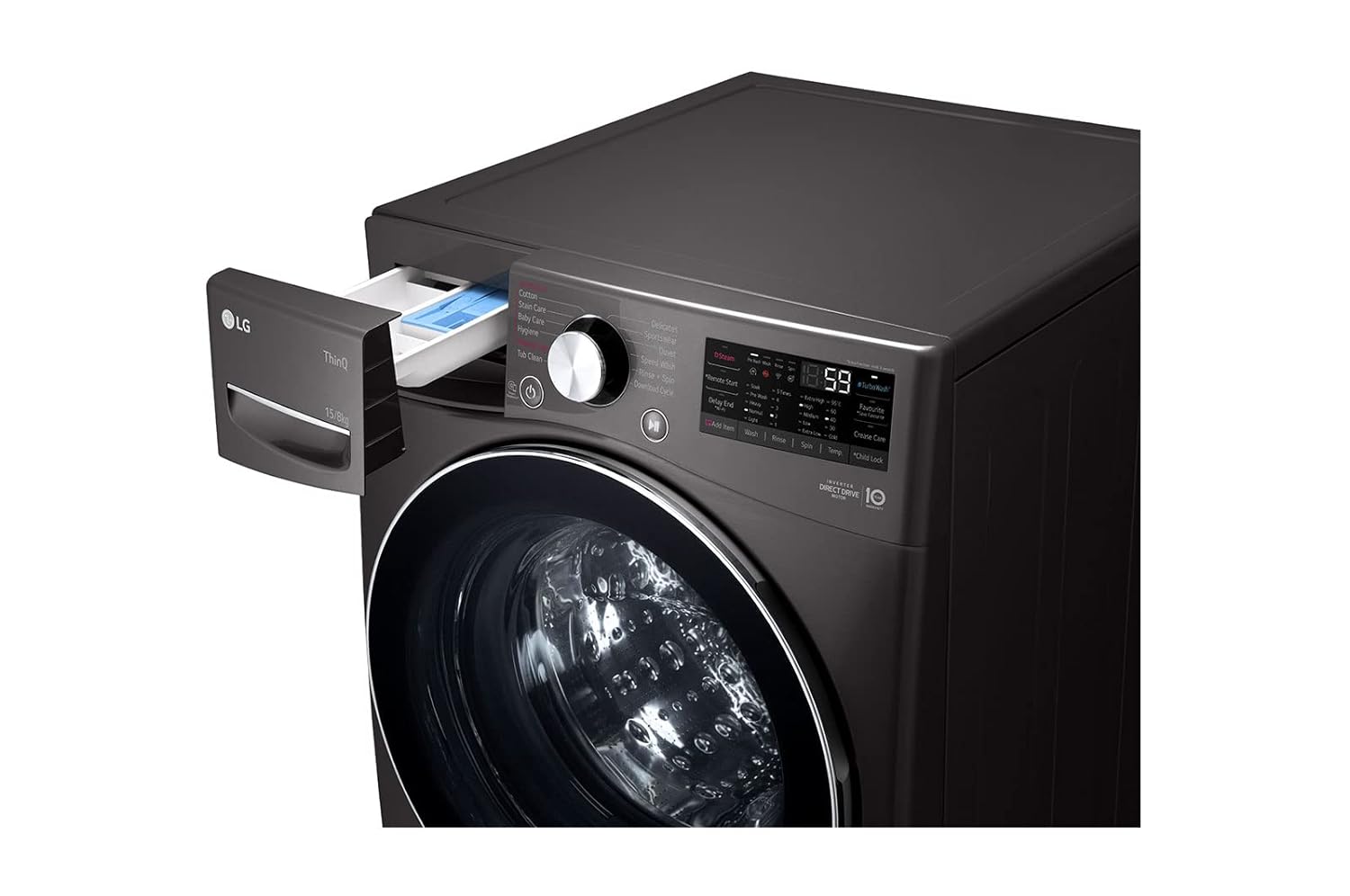 LG FHD1508STB Front Load Washer-Dryer with AI Direct Drive, Turbowash, Steam and ThinQ Mahajan Electronic Image 6