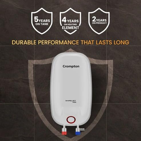 Crompton Rapid Jet Neo 3-L Instant Water Heater with Anti-Scale Technology (White) Crompton