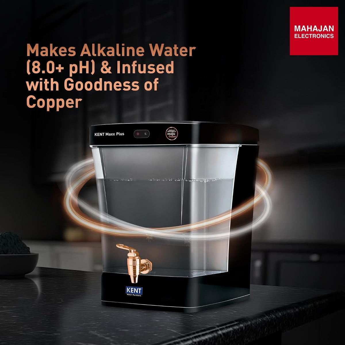 KENT Maxx Plus B UV Water Purifier | UV+UF+Alk+Cu | 7L Transparent Detachable Tank | With Benefits of β Mahajan Electronics Online.