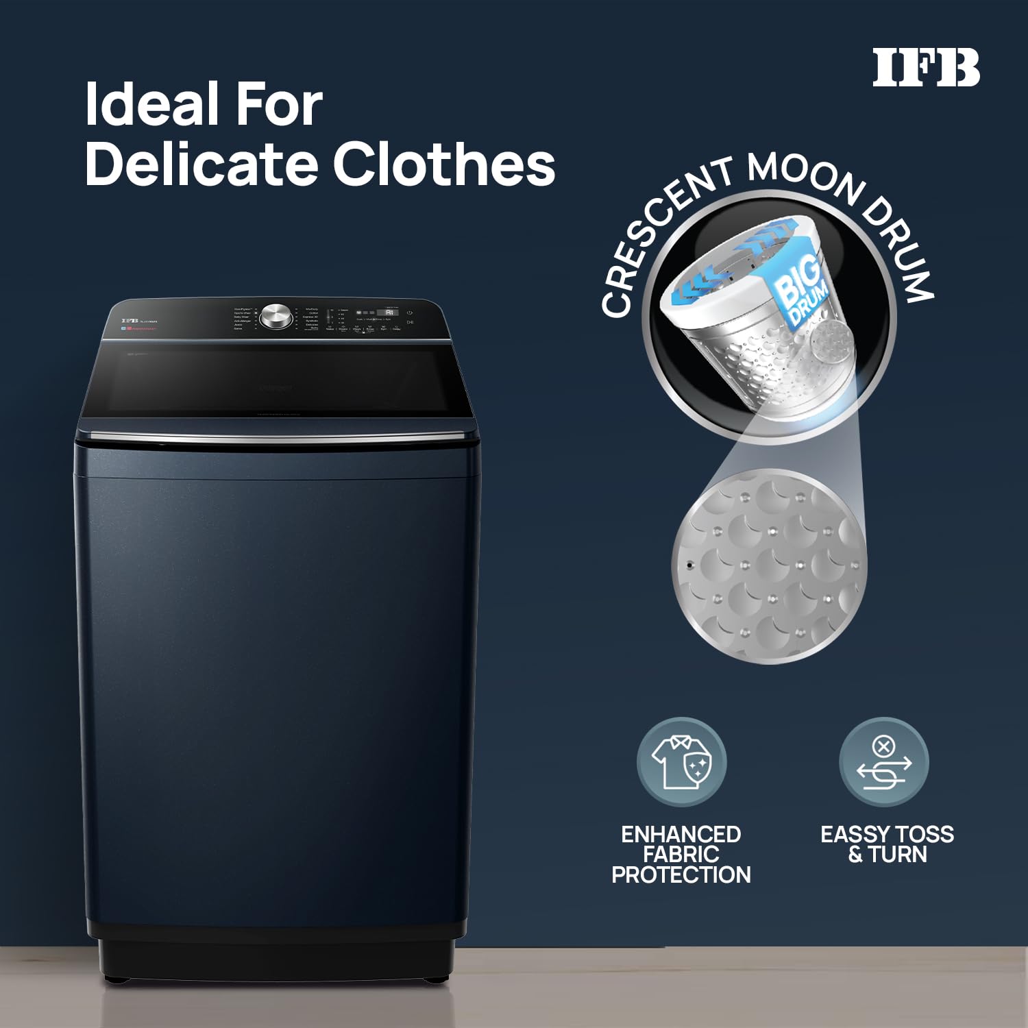 IFB TL111RB2SN 11 Kg 5 Star with DeepClean® Technology, AI Powered, Fully Automatic Top Load Washing Machine (2025 Model, PowerSteam®, Inbuilt Heater, 5D Wash, Aqua Energie, Royal Blue)
