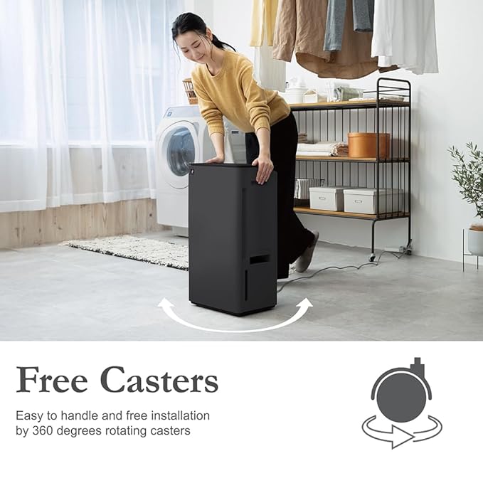 SHARP DW-T30FM-H Charcoal Gray Dehumidifier with Air Purifier I Dual louver, Plasmacluster Tech, VOCs I Absorb Moisture I Clothe Dryer I shoes drying I HEPA+Deo+Pre-Filter I Coanda Air Flow I Area Covers 830 ft² | Mahajan Electronics Online